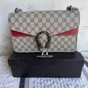 Beige and Red Women's Bag New